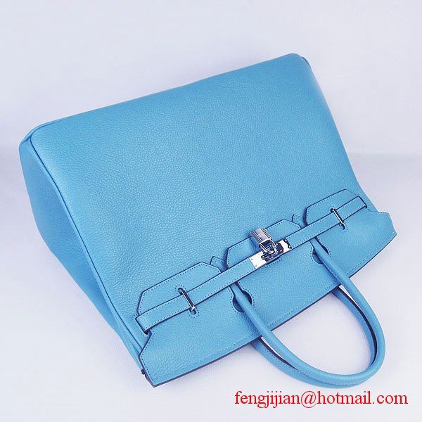 Hermes Birkin 40cm Togo Bag Light Blue 6099 Hermes Birkin 40cm Togo Bag Light Blue 6099